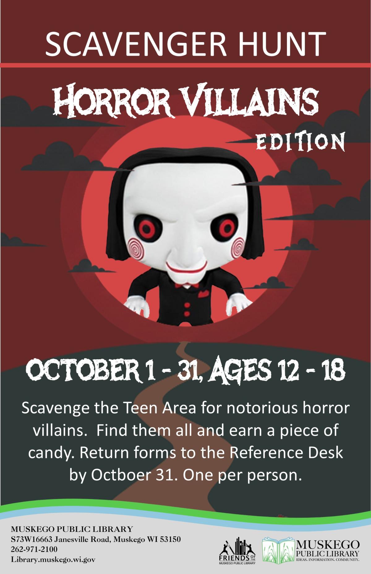 Scavenger Hunt: Horror Villains Edition